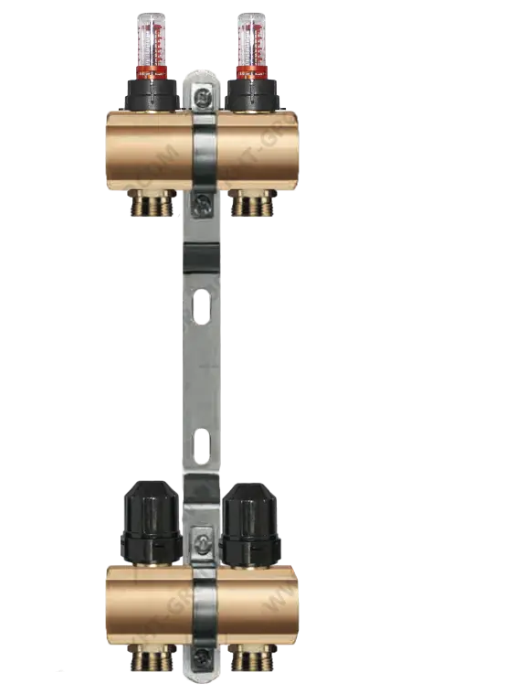 Rozdzielacz Вrass KHT z rotametrami 2 obiogi RB-VT-02 / Manifolds Вrass KHT with flow meters 2 outlets RB-VT-02