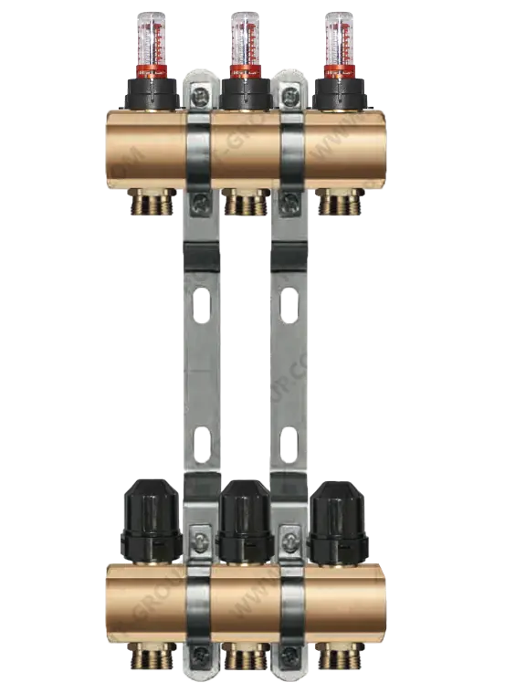 Rozdzielacz Вrass KHT z rotametrami 3 obiogi RB-VT-03 / Manifolds Вrass KHT with flow meters 3 outlets RB-VT-03