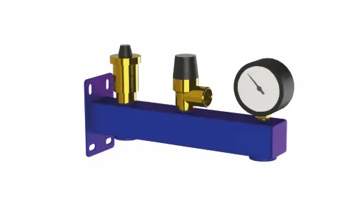 [HW-CCC3b] Komplett-Sicherheitsgruppe HW-CCC (3 bar) L-245 blau