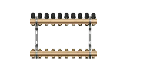 [RB-BT-10] Rozdzielacz Brass KHT balansowy 10 obiogi RB-BT-10 / Manifolds Brass KHT balancing 10 outlets RB-BT-10