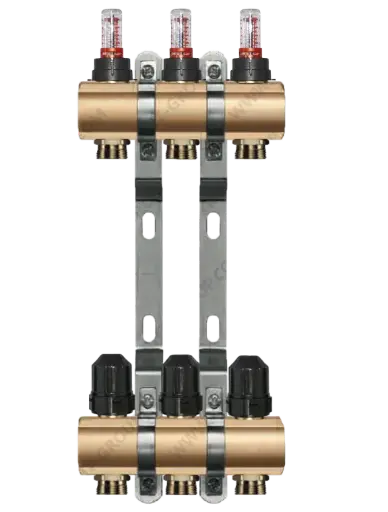 [RB-VT-03] Rozdzielacz Вrass KHT z rotametrami 3 obiogi RB-VT-03 / Manifolds Вrass KHT with flow meters 3 outlets RB-VT-03