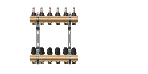 [RB-VT-06] Rozdzielacz Вrass KHT z rotametrami 6 obiogi RB-VT-06 / Manifolds Вrass KHT with flow meters 6 outlets RB-VT-06